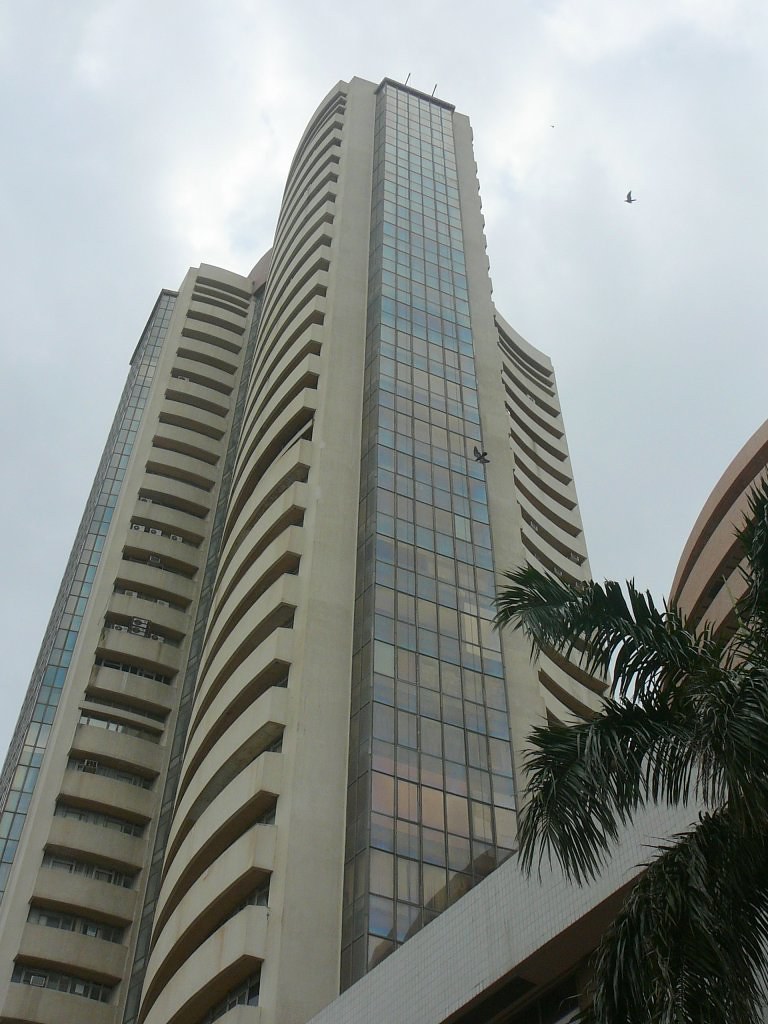 The Bombay Stock Exchange building on Dalal Street, Mumbai